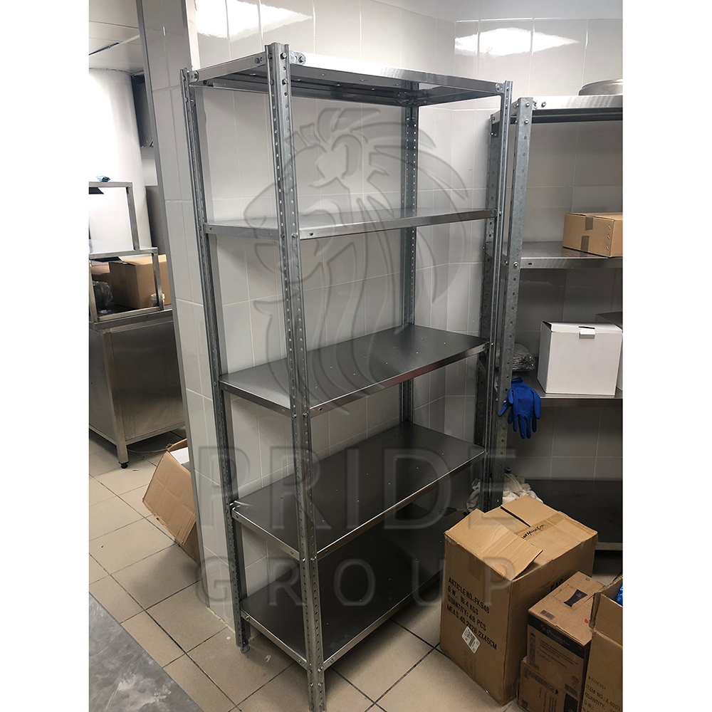 картинка Стеллаж кухонный СКц 4 полки 600x500x2000 стойки оцинкованные