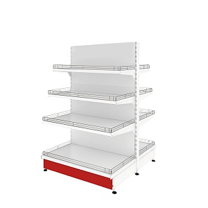 картинка Стеллаж островной торговый Купец 1000x500x1450 4 полки